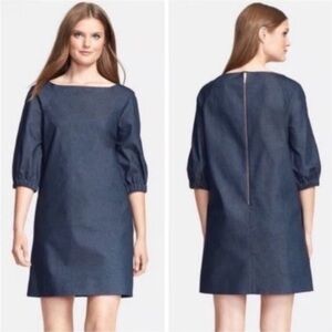 Kate Spade New York Denim Puff-Sleeve Dress – Size 6